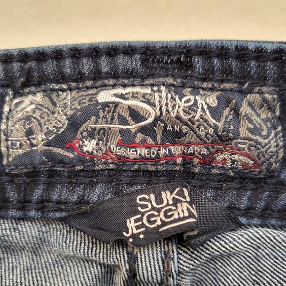 Silver Jeans Women's W27 L29 Dark Blue Low Rise Suki Jegging Skinny Denim Ankle - Picture 9 of 12